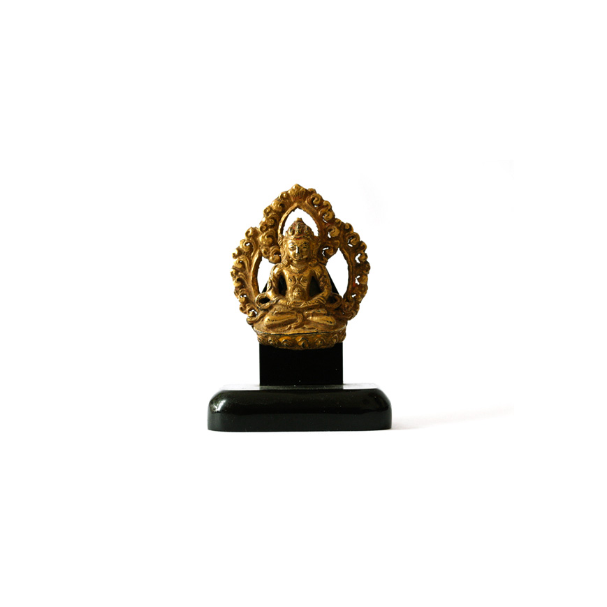 APPLIQUE BOUDDHIQUE EN CUIVRE DORÉ, XVIIe siècle
