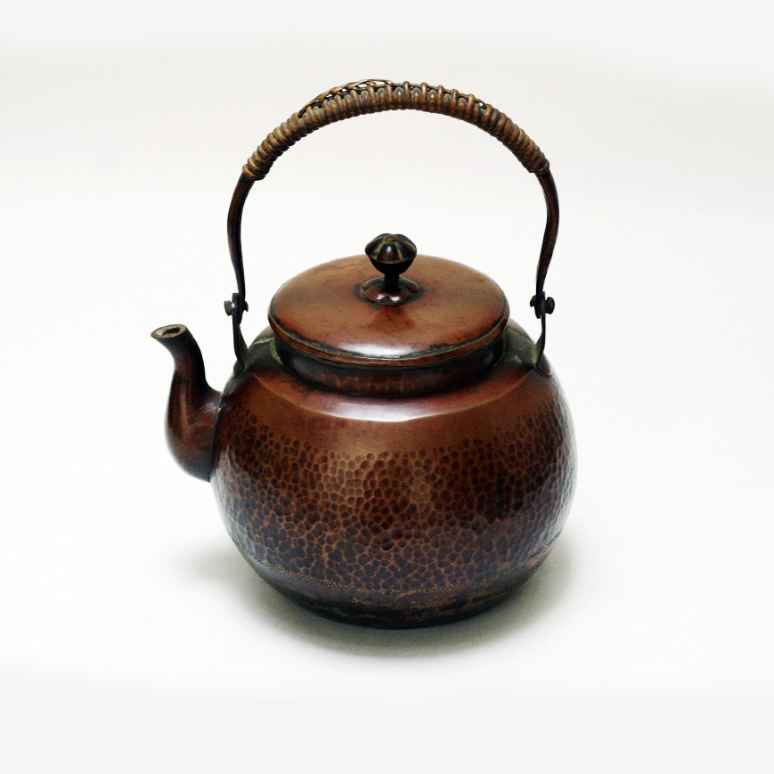 Bouilloire Tetsubin en cuivre, Meiji fin XIXe