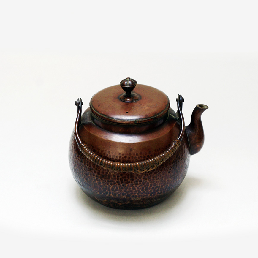 Bouilloire Tetsubin en cuivre, Meiji fin XIXe