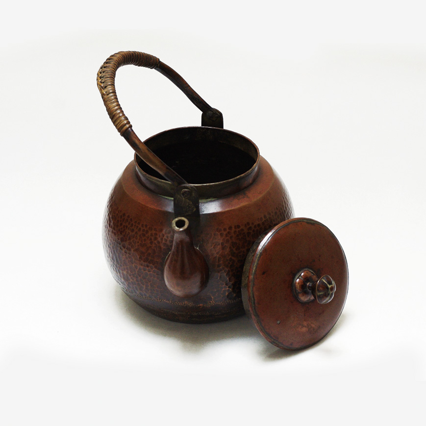 Bouilloire Tetsubin en cuivre, Meiji fin XIXe