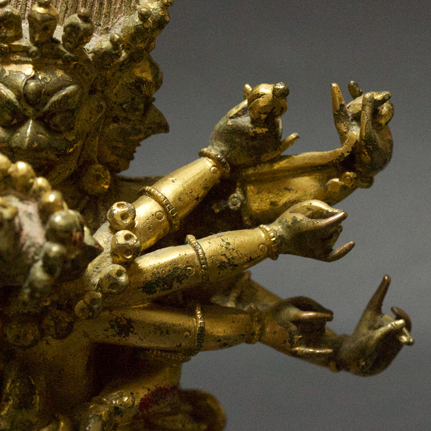 GROUPE TANTRIQUE EN BRONZE DORÉ Tibet XVIIe
