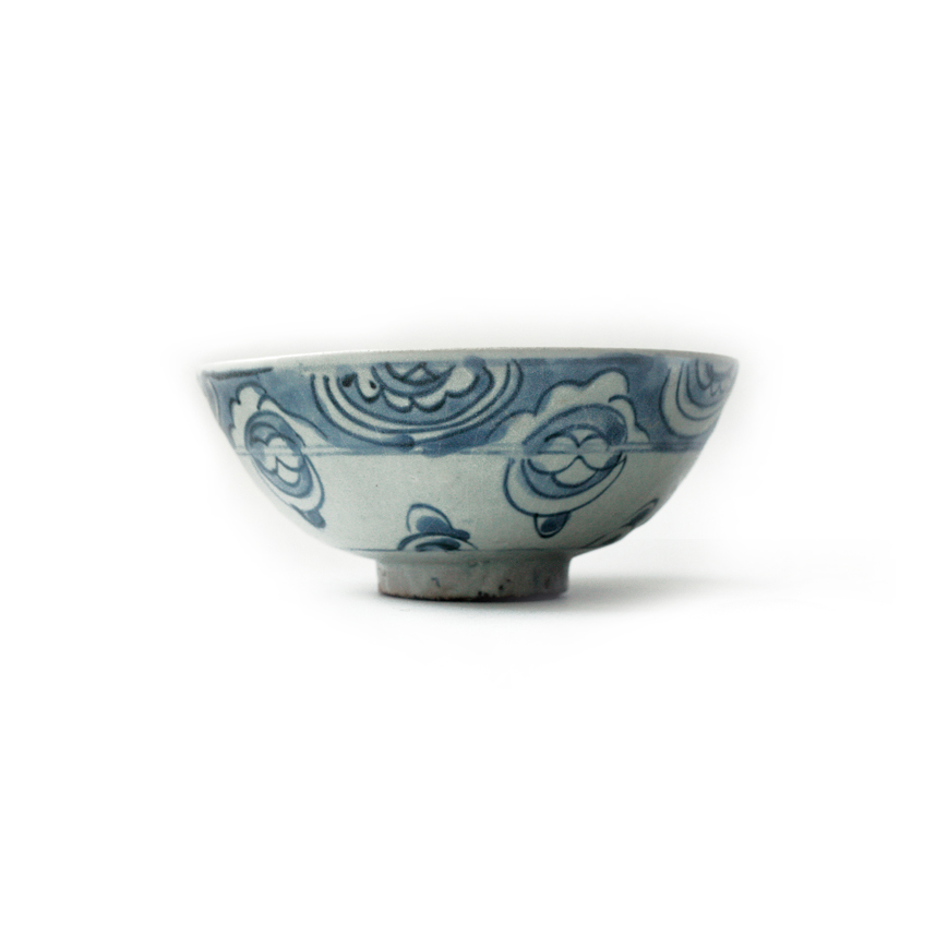 Bol blanc bleu en porcelaine 