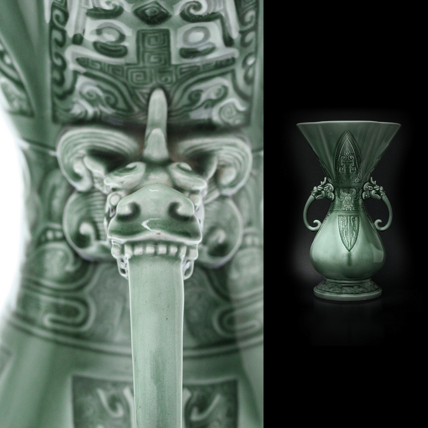 VASE EN FAÏENCE ÉMAILLÉE, THÉODORE DECK XIXe