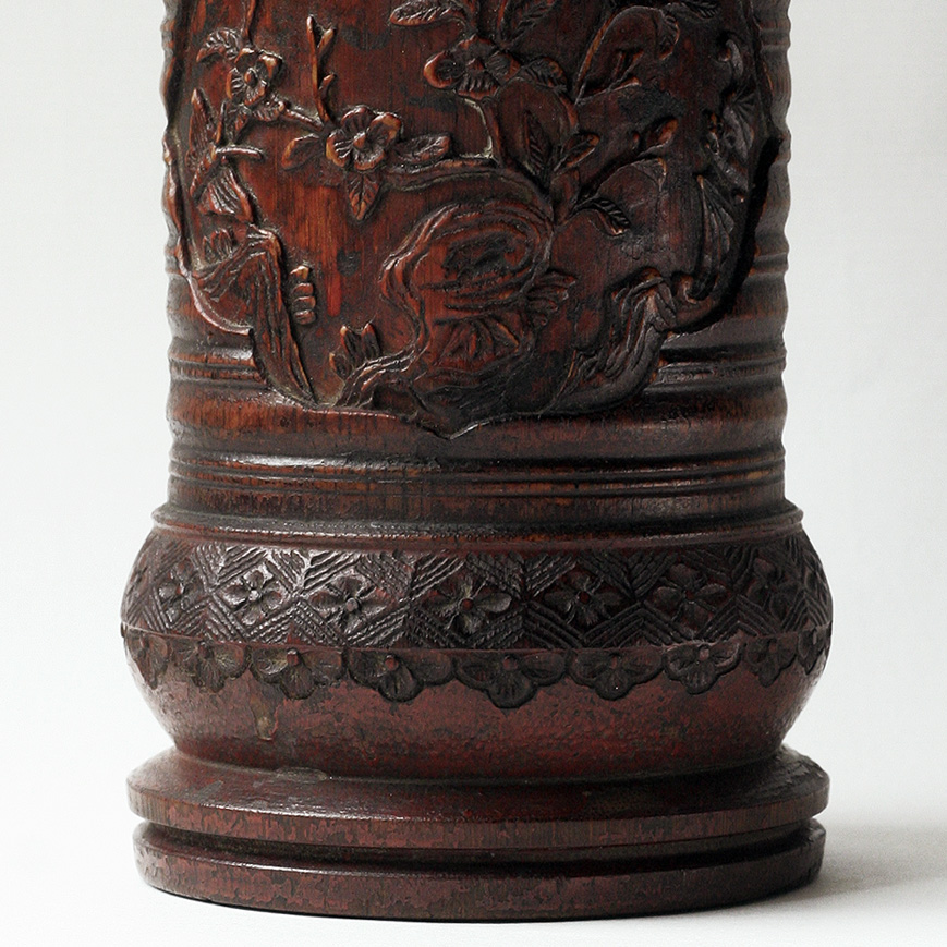 POT À PINCEAUX BITONG EN BAMBOU LAQUÉ, FIN QING