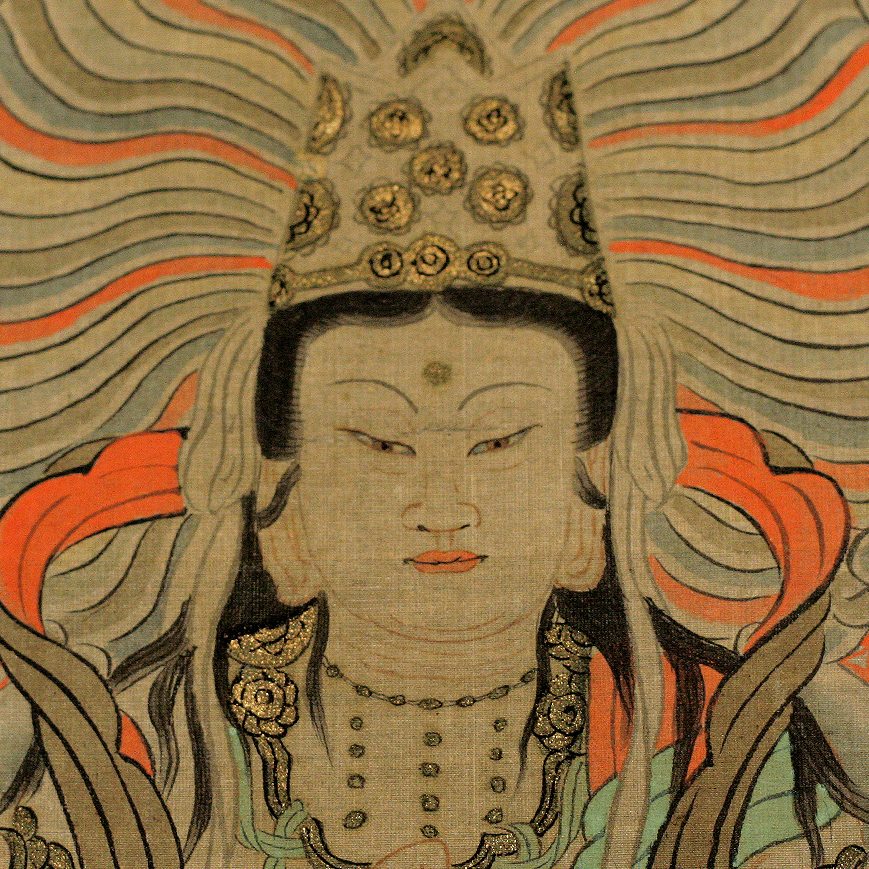 KAKEJIKU, INK AND COLOUR ON SILK OF VAIROCANA 18-19TH CENTURY