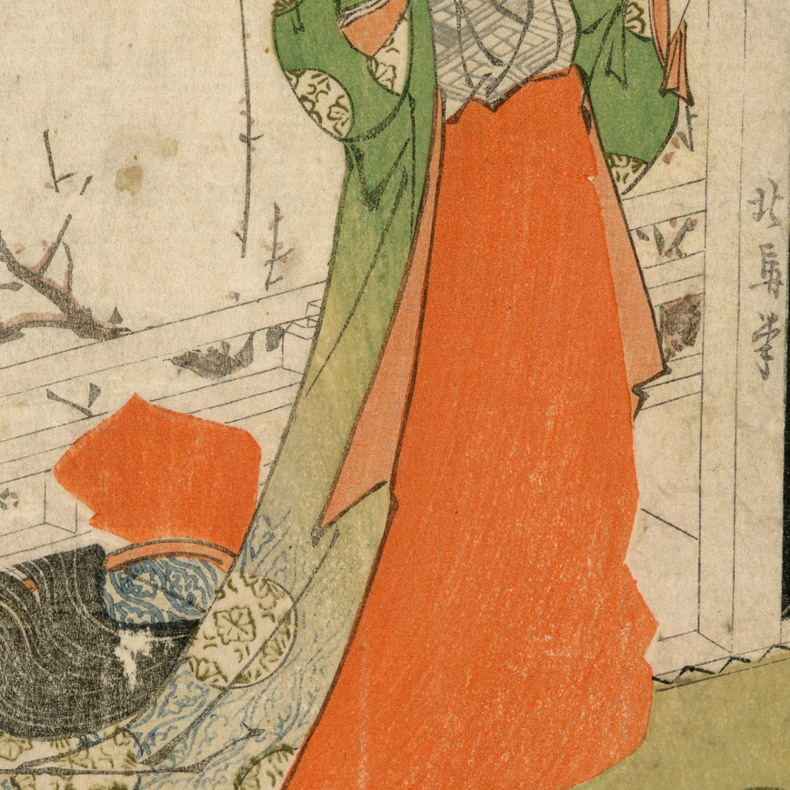 Estampe surimono par Tesai Hokuba C.1820