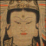 KAKEJIKU, INK AND COLOUR ON SILK OF VAIROCANA 18-19TH CENTURY
